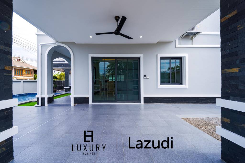 วิลล่าสองชั้น 4 ห้องนอนพร้อมสระว่ายน้ำในซอยหัวหิน 102