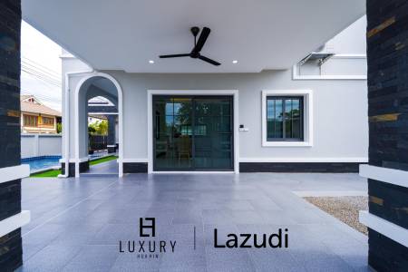 วิลล่าสองชั้น 4 ห้องนอนพร้อมสระว่ายน้ำในซอยหัวหิน 102