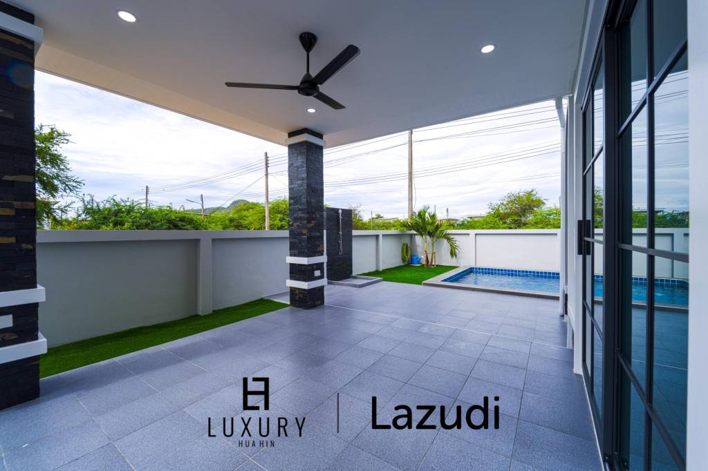 วิลล่าสองชั้น 4 ห้องนอนพร้อมสระว่ายน้ำในซอยหัวหิน 102