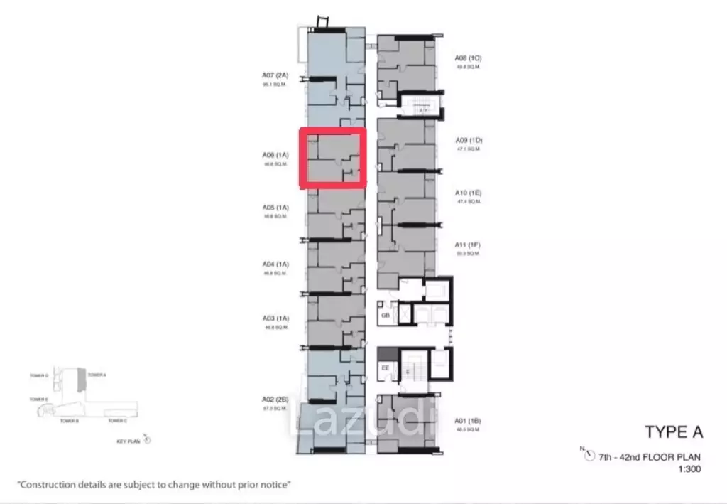 1 Bed 1 Bath 46 SQ.M Wan Vayla Na Chaophraya