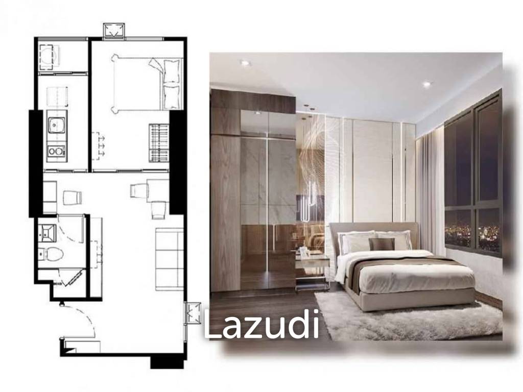 1 Bedroom 1 Bathroom 34 SQ.M KnightsBridge Collage Sukhumvit 107