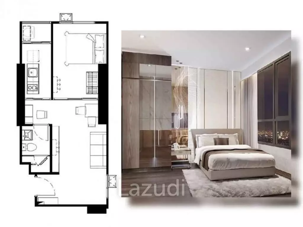 1 Bedroom 1 Bathroom 34 SQ.M KnightsBridge Collage Sukhumvit 107
