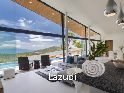 Elegant 4+1 Bed Sea View Villa in Gated Estate – Maenam, Koh Samui