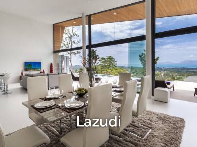 Elegant 4+1 Bed Sea View Villa in Gated Estate – Maenam, Koh Samui