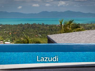 Elegant 4+1 Bed Sea View Villa in Gated Estate – Maenam, Koh Samui