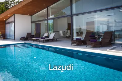 Elegant 4+1 Bed Sea View Villa in Gated Estate – Maenam, Koh Samui