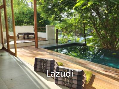 4-Bedroom Natural-Style Loft Pool Villa with Rooftop – For Rent in Chalong, Phuket