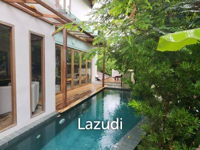 4-Bedroom Natural-Style Loft Pool Villa with Rooftop – For Rent in Chalong, Phuket