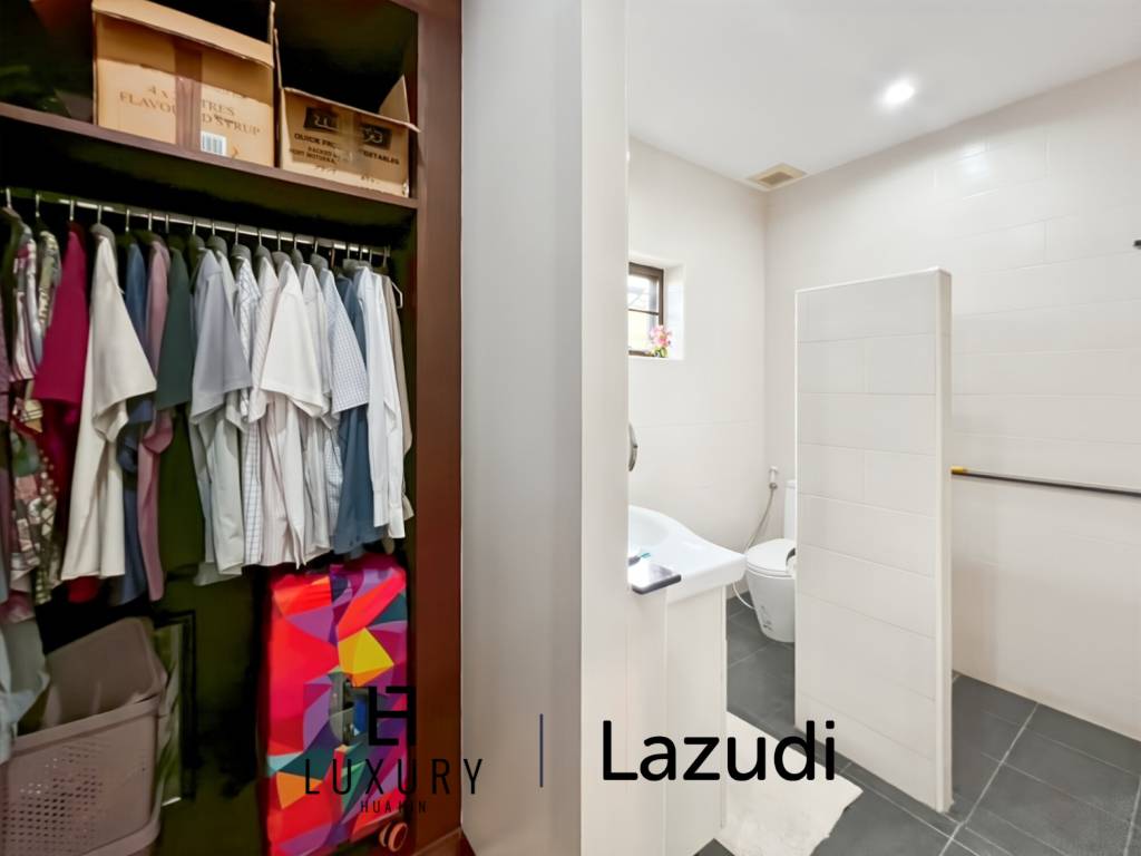 Cha Am / Green Beach Village: Villa avec piscine de 3 chambres sur un terrain de 300 qm.