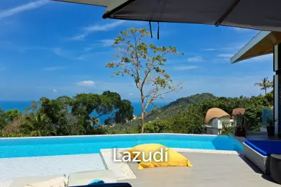 Modern 3-Bedroom Sea View Villa with Gym in Chaweng Noi