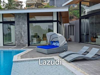 Modern 3-Bedroom Sea View Villa with Gym in Chaweng Noi
