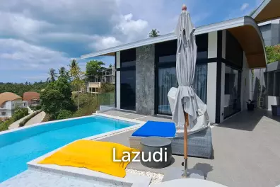 Modern 3-Bedroom Sea View Villa with Gym in Chaweng Noi