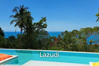 Modern 3-Bedroom Sea View Villa with Gym in Chaweng Noi