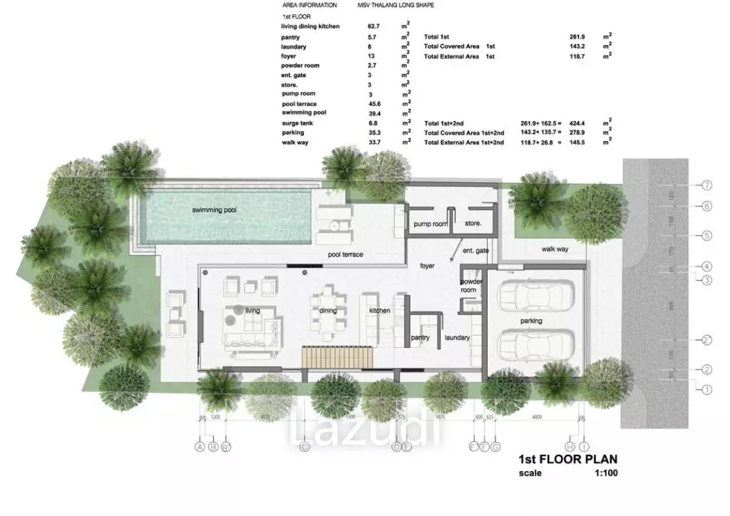 4 Bed 4 Bath 424.40 SQ.M  Serene Villas Cherngtalay