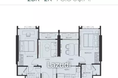 Rare Unit 70 Sqm 2 Bed 2 Bath Wan Vayla Na Chaophraya