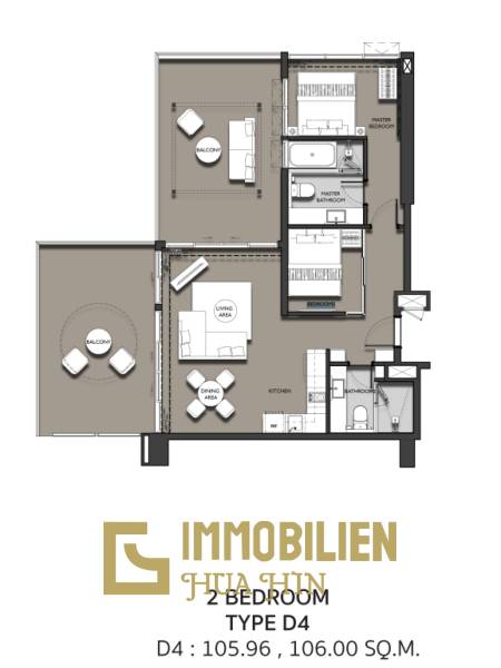 VEHHA Hua Hin: Luxuriöse 2-Schlafzimmer-Eigentumswohnung mit atemberaubendem Meerblick