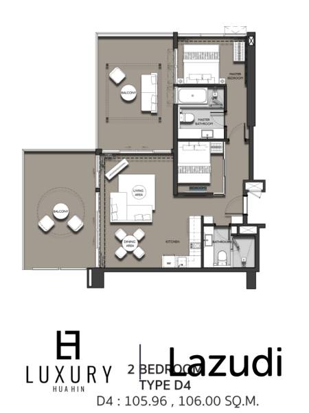 VEHHA Hua Hin: роскошный кондоминиум с 2 спальнями и захватывающим видом на море