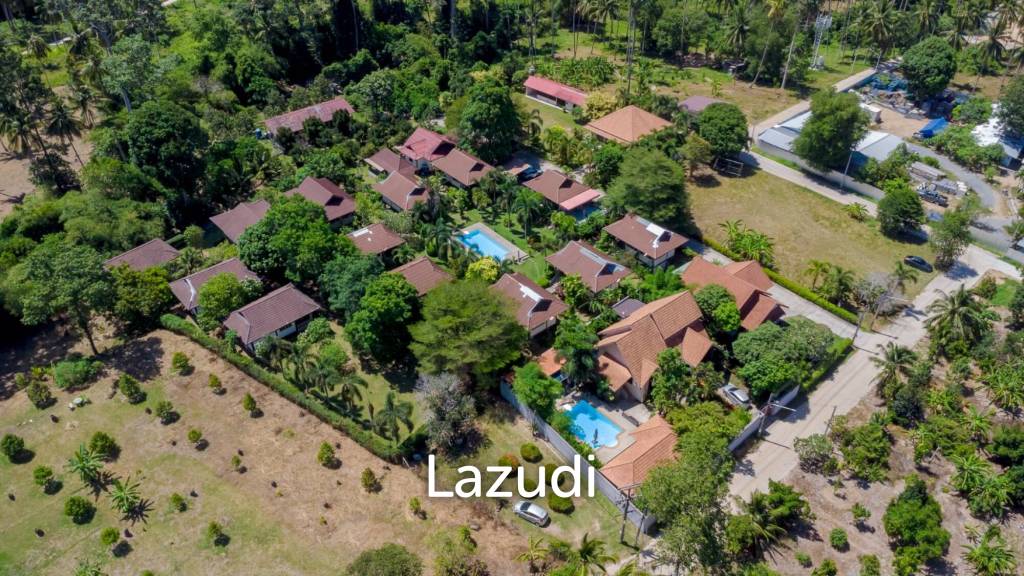 Prime 15-House Resort with Fruit Orchard & Pool – 7,932 sqm Land in Tranquil Mae Nam, Koh Samui