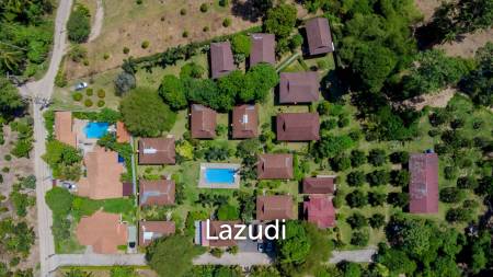 Prime 15-House Resort with Fruit Orchard & Pool – 7,932 sqm Land in Tranquil Mae Nam, Koh Samui