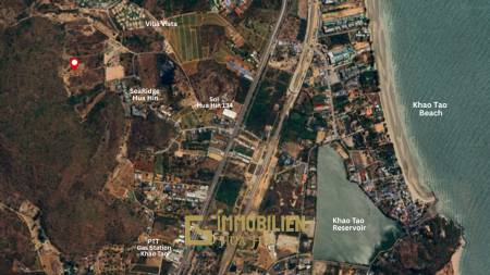 Khao Tao / Hua Hin: 2 Rai großes Grundstück in Hanglage mit Meerblick