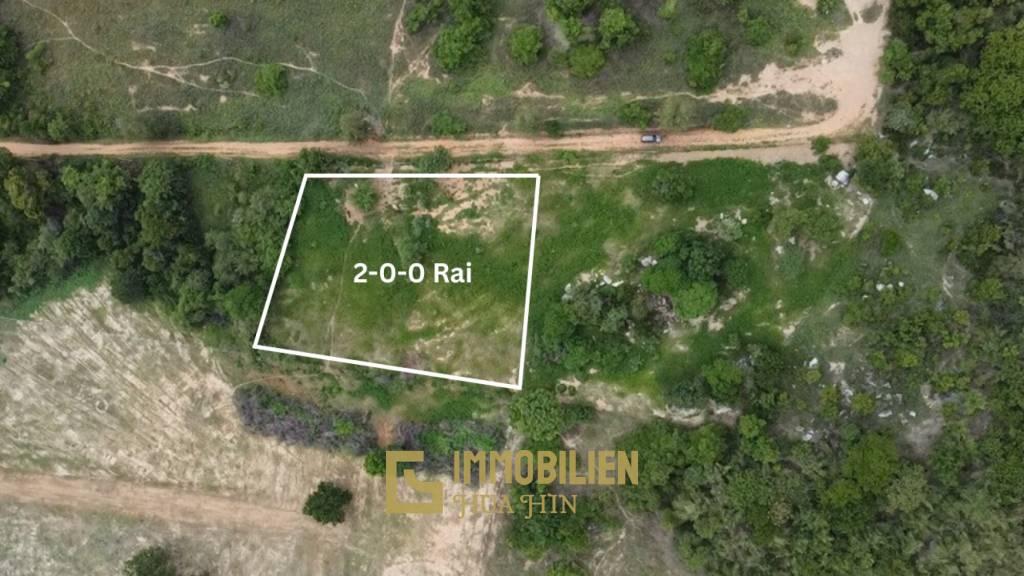 Khao Tao / Hua Hin: 2 Rai großes Grundstück in Hanglage mit Meerblick