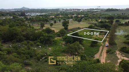 Khao Tao / Hua Hin: 2 Rai großes Grundstück in Hanglage mit Meerblick