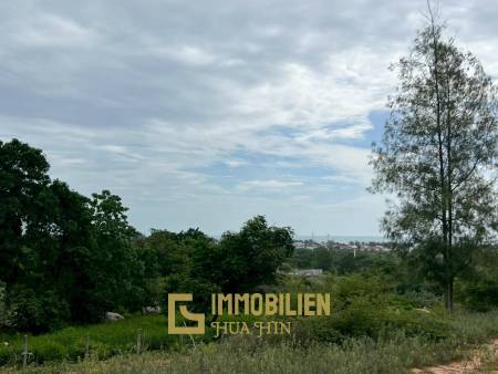 Khao Tao / Hua Hin: 2 Rai großes Grundstück in Hanglage mit Meerblick