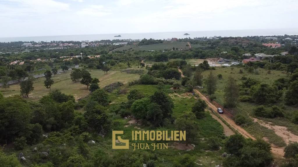 Khao Tao / Hua Hin: 2 Rai großes Grundstück in Hanglage mit Meerblick