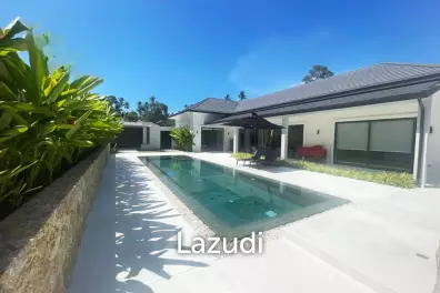 Tropical 3-Bedroom Villa with Gym & Solar Power – Mae Nam, Koh Samui