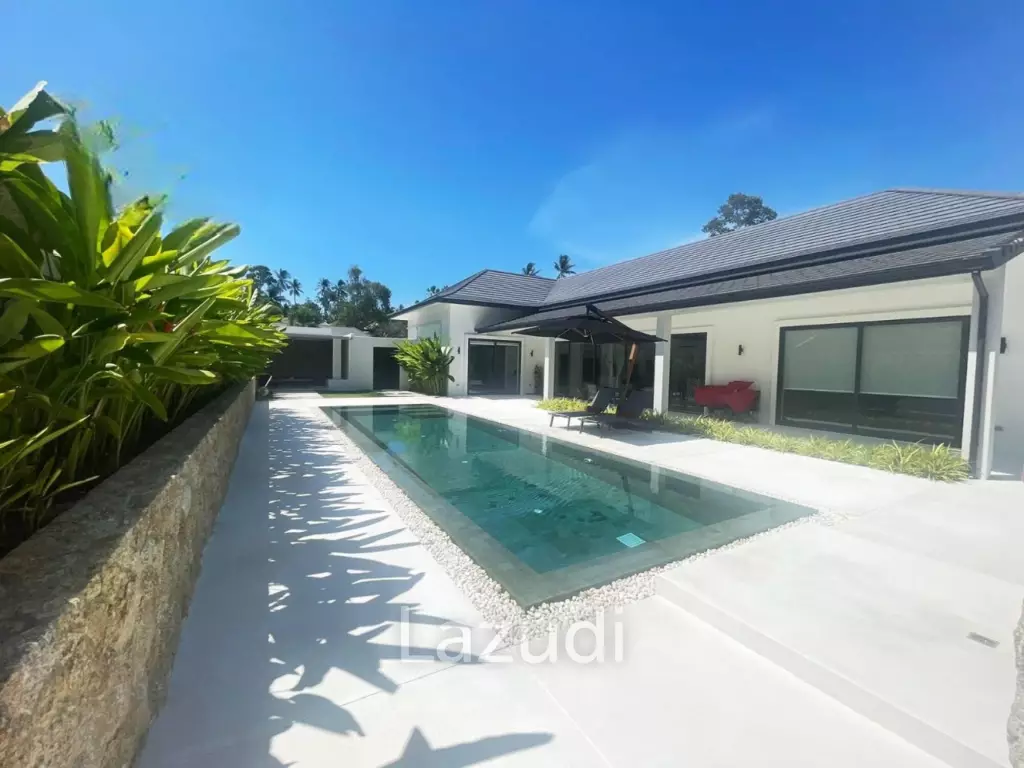 Tropical 3-Bedroom Villa with Gym & Solar Power – Mae Nam, Koh Samui