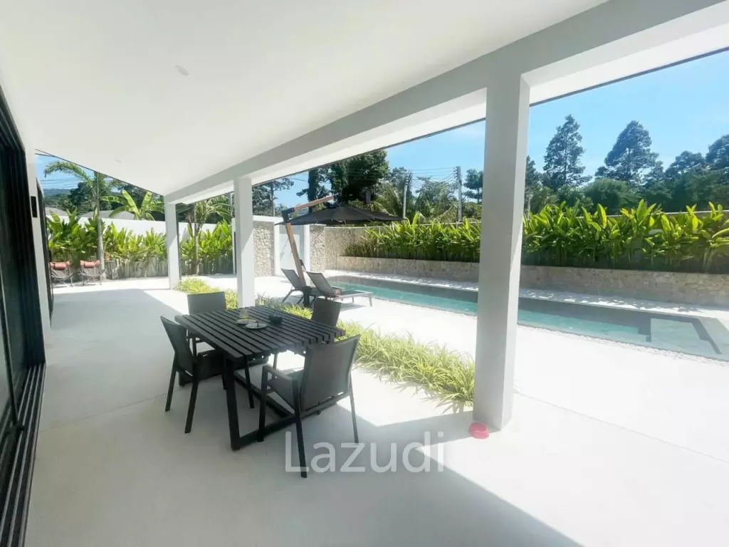 Tropical 3-Bedroom Villa with Gym & Solar Power – Mae Nam, Koh Samui