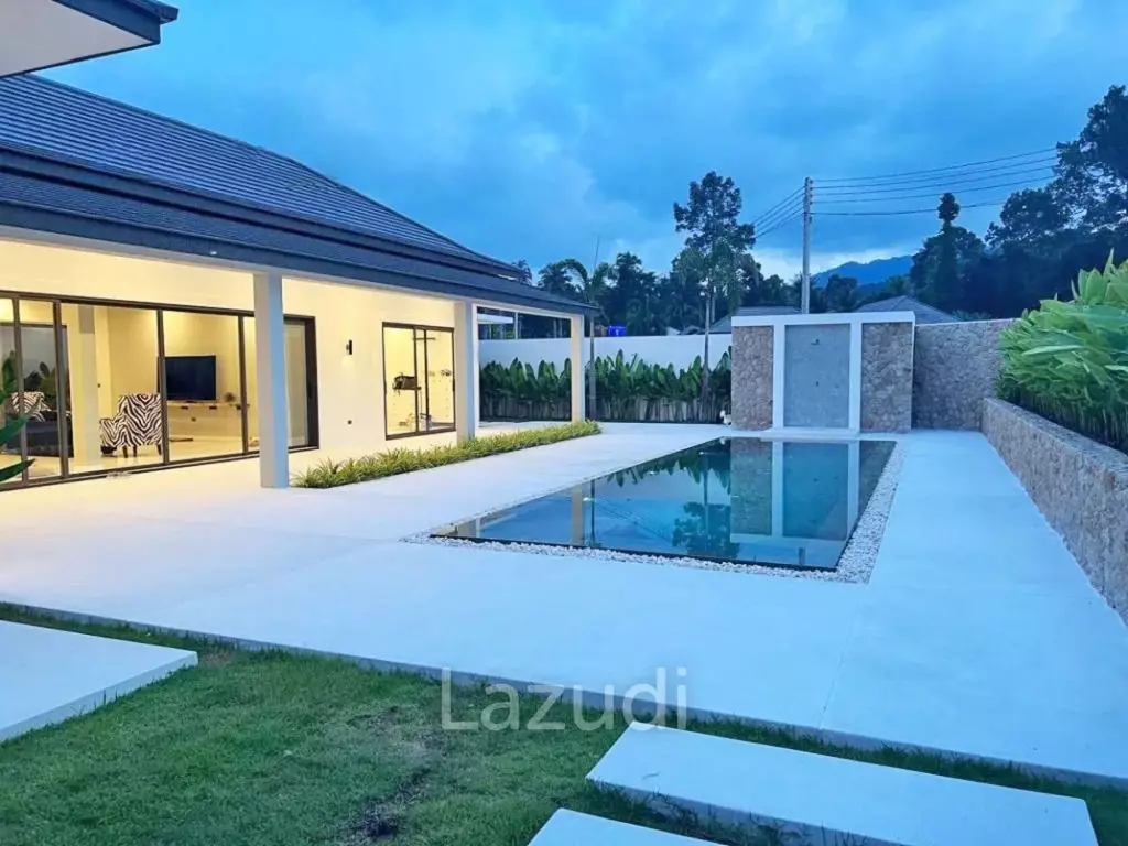 Tropical 3-Bedroom Villa with Gym & Solar Power – Mae Nam, Koh Samui