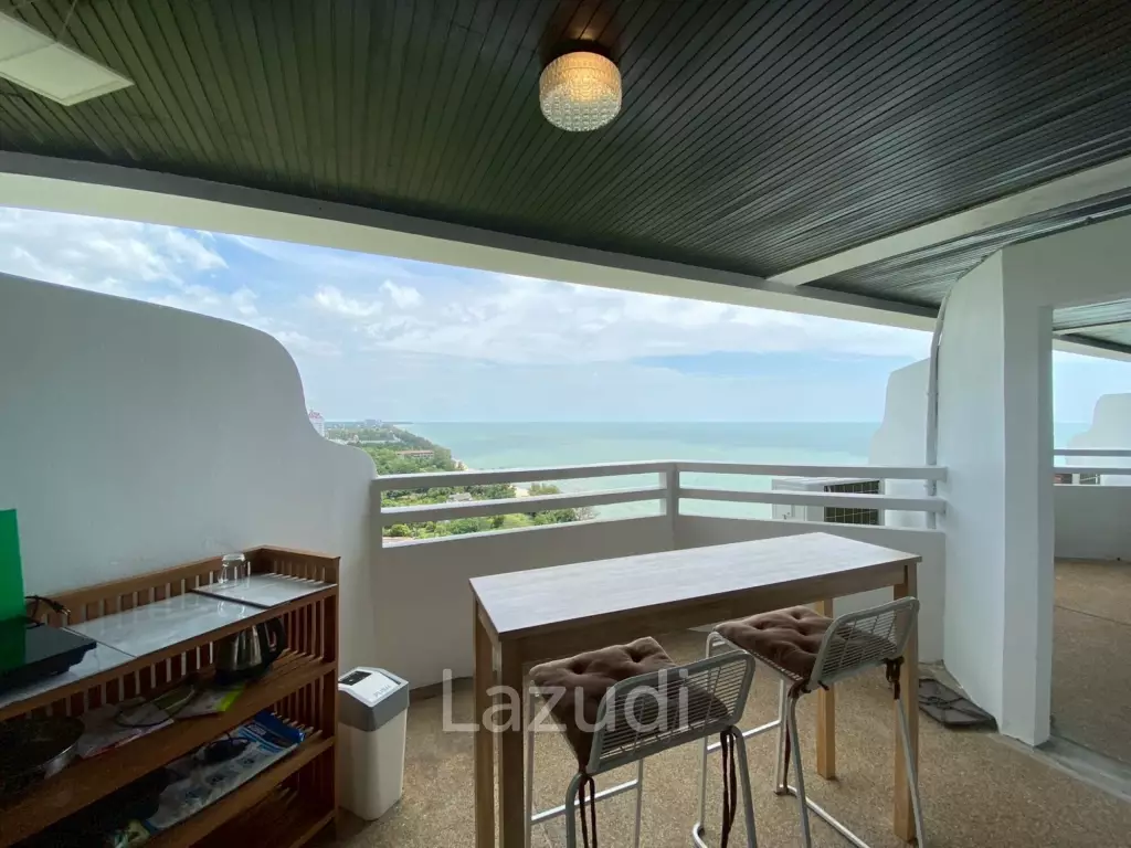 Spacious Studio Room with Scenic Views at Beachfront Cha Am Grand Condotel