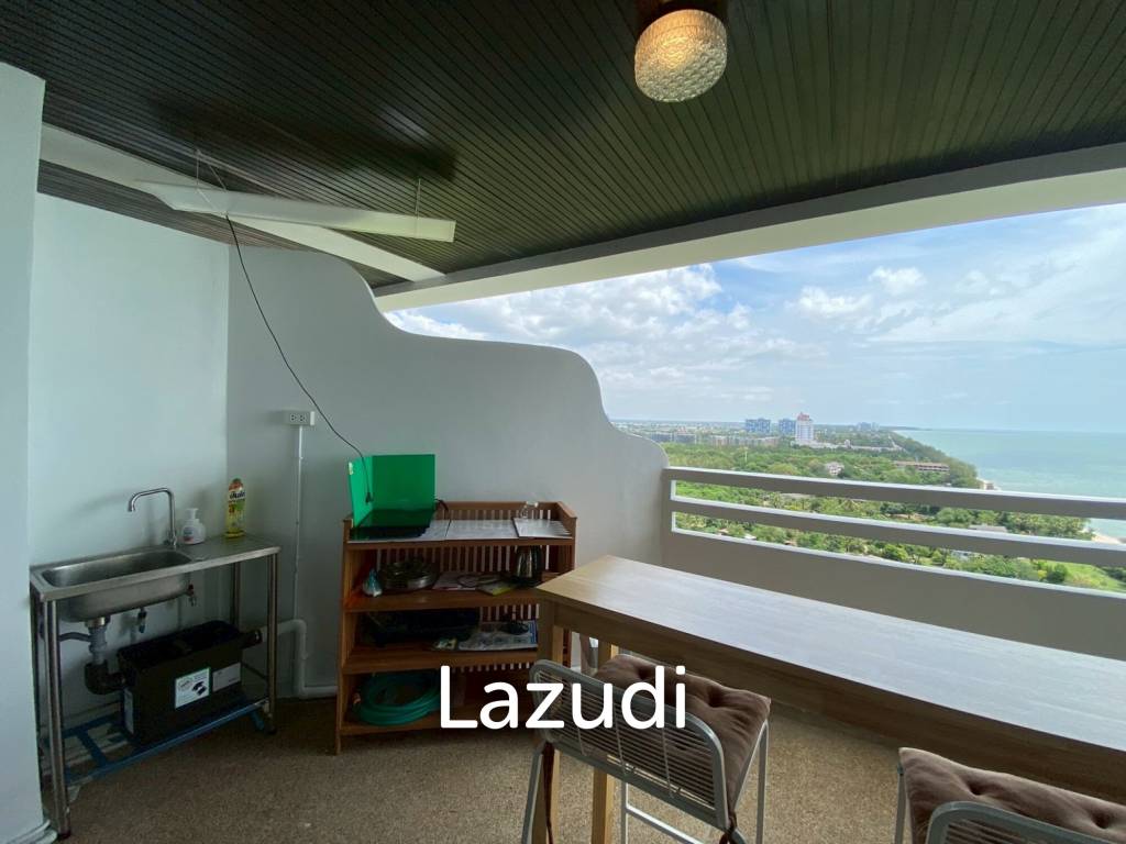 Spacious Studio Room with Scenic Views at Beachfront Cha Am Grand Condotel