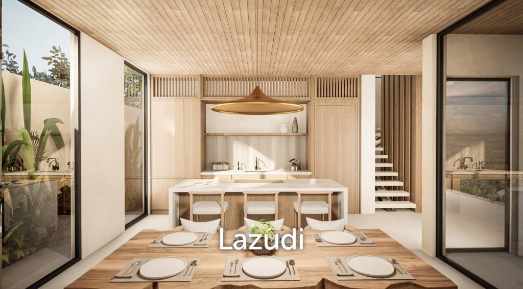 Tropical Japandi Four Bedroom Villa Development in central Umalas