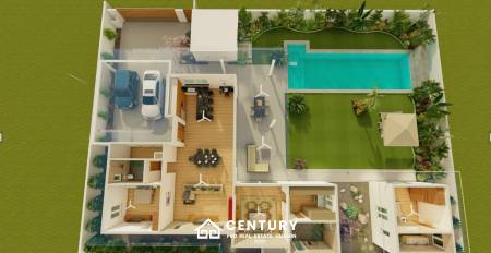 830 ตร.ม 3 เตียง 3 อาบน้ำ วิลล่า For ขาย