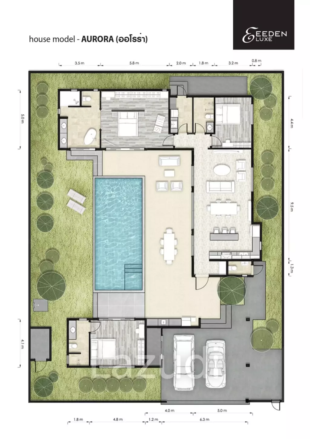 250 sqm pool villa in Hua Hin Thap Tai Eeden Luxe