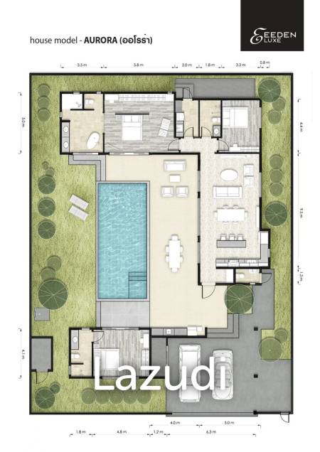 241 sqm pool villa in Hua Hin Thap Tai Eeden Luxe