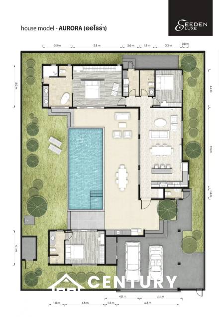 241 sqm pool villa in Hua Hin Thap Tai Eeden Luxe