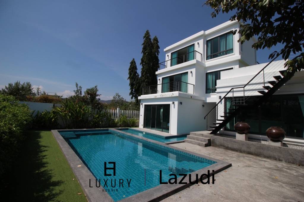 บ้านเดี่ยว 3 ชั้นหรูหราในหัวหินพร้อมสระว่ายน้ำส่วนตัว ใกล้สนามบินหัวหิน