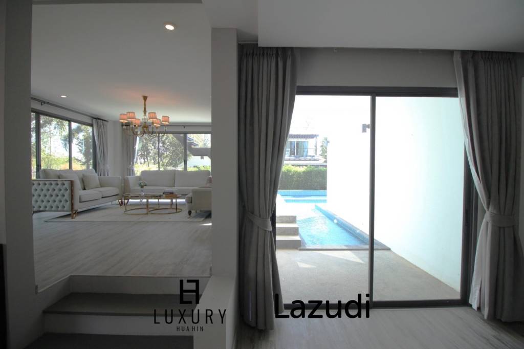 บ้านเดี่ยว 3 ชั้นหรูหราในหัวหินพร้อมสระว่ายน้ำส่วนตัว ใกล้สนามบินหัวหิน