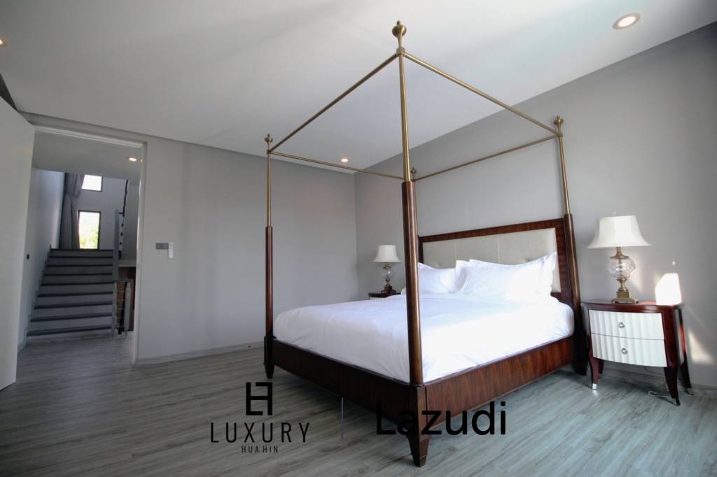 บ้านเดี่ยว 3 ชั้นหรูหราในหัวหินพร้อมสระว่ายน้ำส่วนตัว ใกล้สนามบินหัวหิน