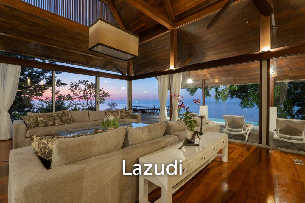 Panoramic Sea-View Cliff-Top Pool Villa, Walking Distance to Surin Beach