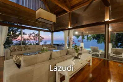 Panoramic Sea-View Cliff-Top Pool Villa, Walking Distance to Surin Beach
