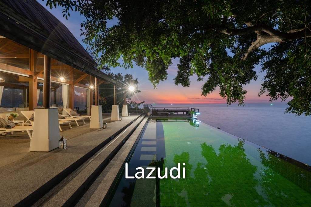 Panoramic Sea-View Cliff-Top Pool Villa, Walking Distance to Surin Beach