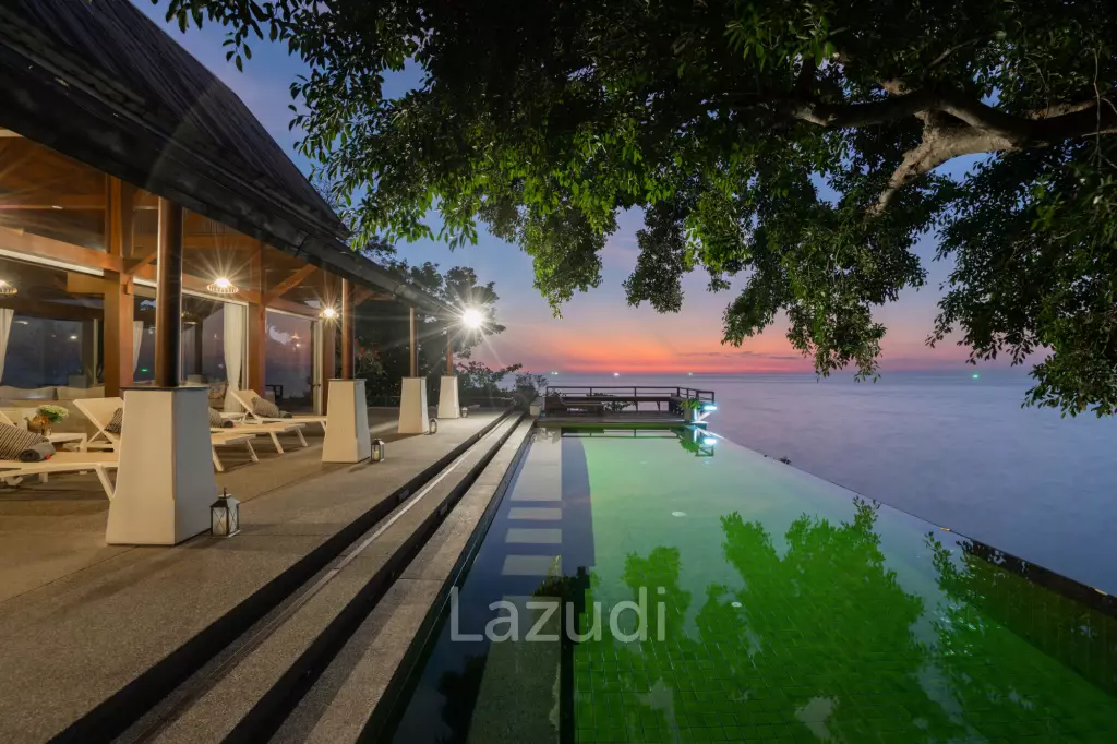 Panoramic Sea-View Cliff-Top Pool Villa, Walking Distance to Surin Beach
