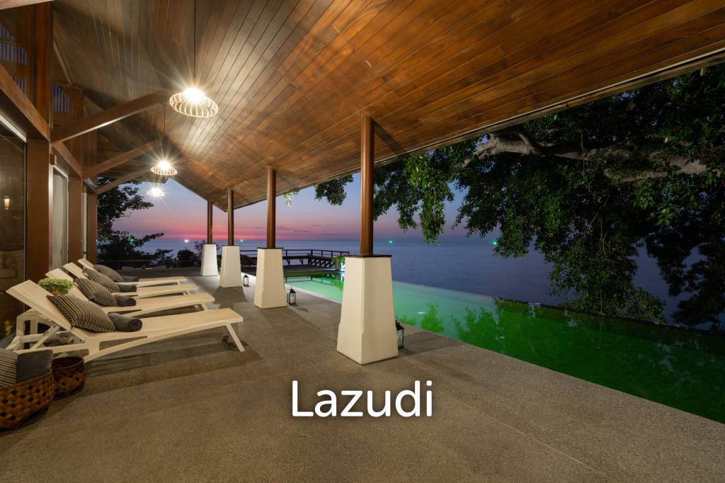 Panoramic Sea-View Cliff-Top Pool Villa, Walking Distance to Surin Beach
