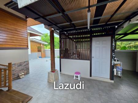 ขายบ้านในสวน 3 ห้องนอนและอาคารเอนกประสงค์ที่ อ.สันทราย