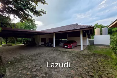 ขายบ้านในสวน 3 ห้องนอนและอาคารเอนกประสงค์ที่ อ.สันทราย