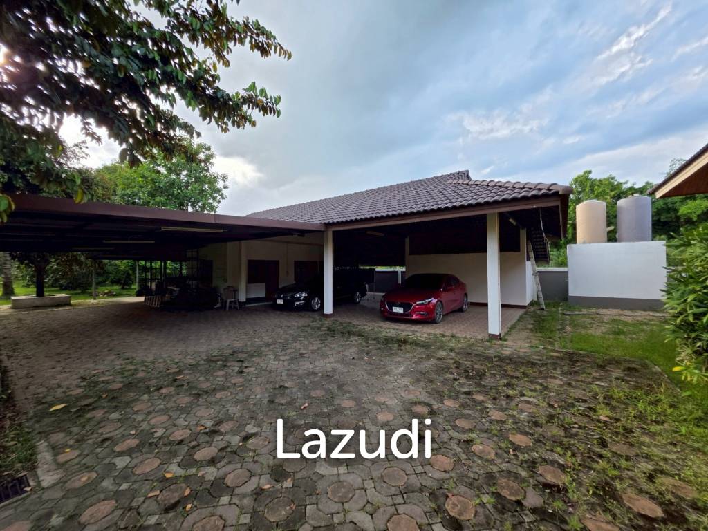 ขายบ้านในสวน 3 ห้องนอนและอาคารเอนกประสงค์ที่ อ.สันทราย